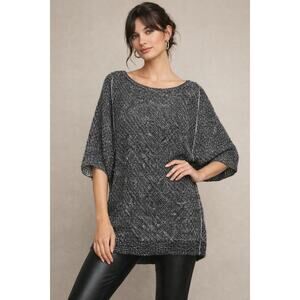 Missoni Mohair Blend Open Knit Tunic Sweater Dolman Sleeve Sz USA 14